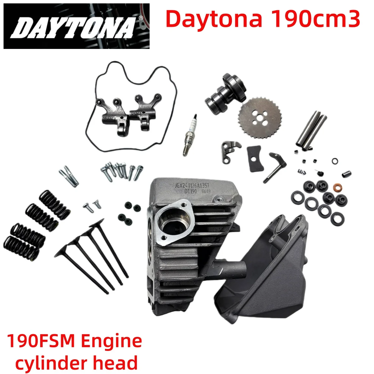 

Оригинальная головка блока цилиндров мотоцикла Daytona в сборе для DT190 FSM Daytona FSM 190cc DT190 4-клапанная MCC90032 Anima