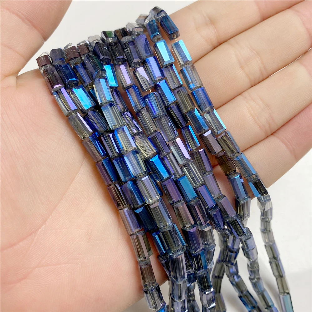 4x8mm Rectangle Austrian Crystal Beads AB Colorful Glass Loose Beads for  Jewelry Making Bracelet DIY Nail Art Decoration