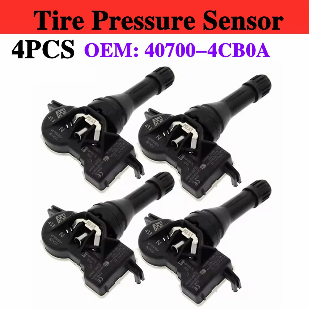 4Pcs Tyre Monitring Senor For Renault Espace Kadjar Kangoo Koleos Megange TIRE AIR PRESSURE SENSOR 433MHZ 40700-4CB0A 407004CB1B
