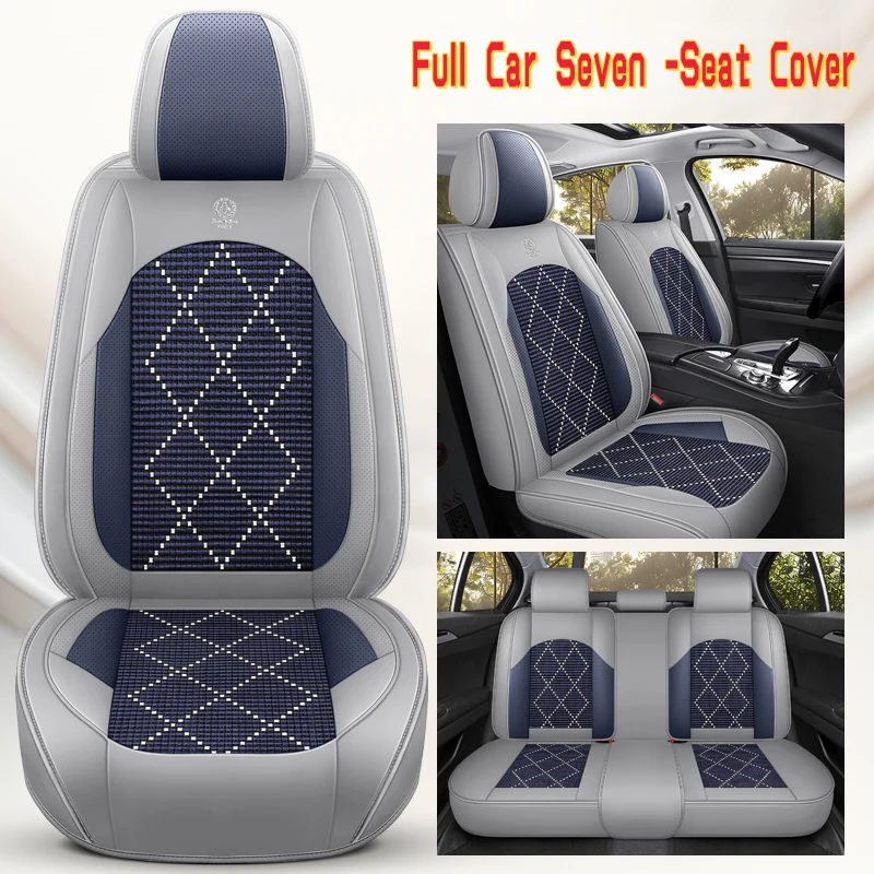 5 Seats in Total, Ice Silk Material Car Seat Covers, Universal Fit, Suitable for All Seasons, Comfortable and Breathable, with 3D Side Support, Classic Color Options Available, Suitable for Sedans, Suvs, Trucks and Other Vehicle Types