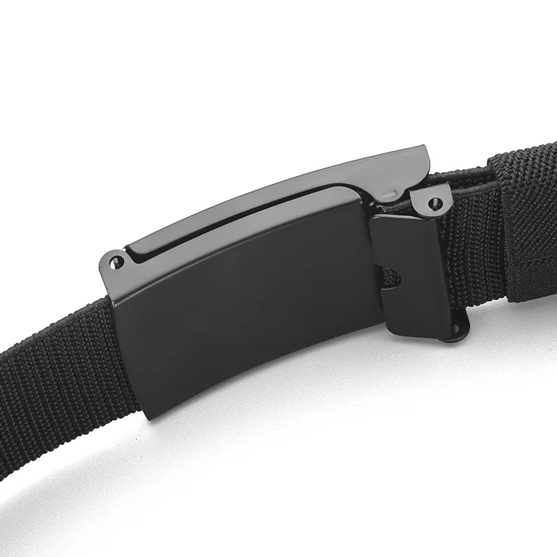 Stylish Classic Nylon Rubber Stretch Casual Versatile Belt; Sturdy, Durable, Minimalist Flap Elastic Smooth Buckle Men's Belt