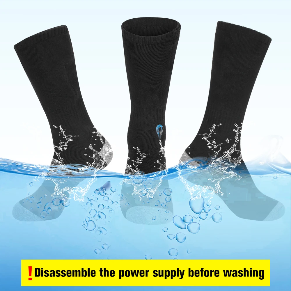 Heated Socks 5000mAh Heating Socks Winter Warmth USB Rechargeable Outdoor Camping Ski Heated Boots Snowmobile Skiing Sock