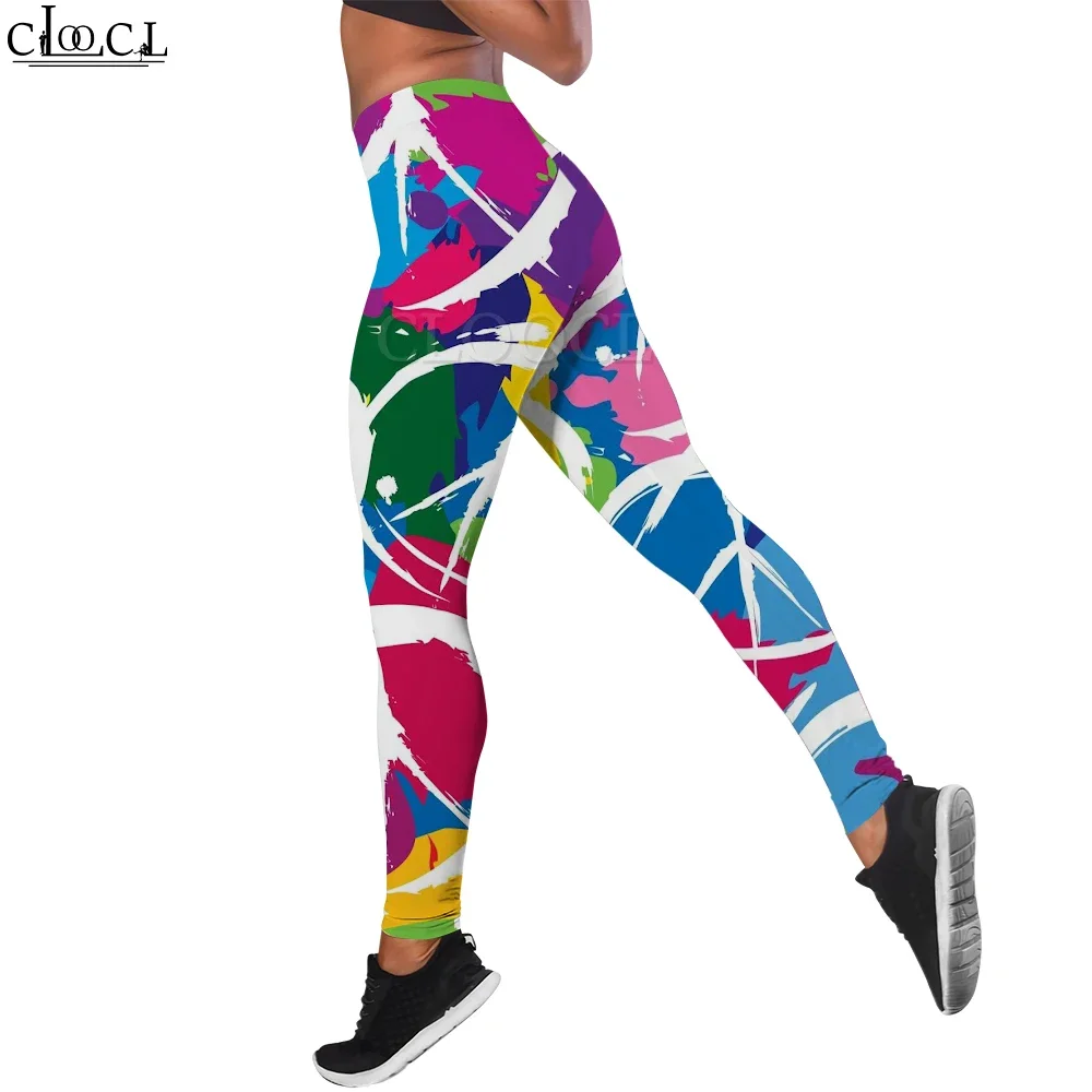 CLOOCL Hip Hop Leggings 3D Printed Pants for Women Running Gym Workout Trousers High Waist Stretch Leggings Push Up Leggings