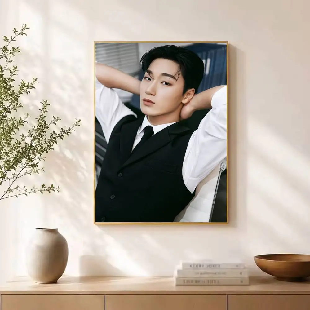 Choi S-San A-Ateez  Poster Waterproof Wall Art Sticker For Bar Living Room Vintage Decor High Quality Print Gift