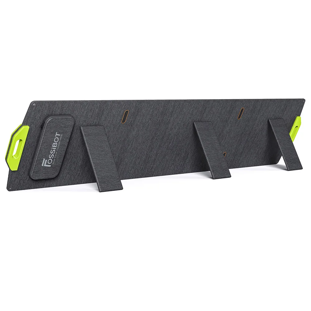 FOSSiBOT SP200 200W لوحة شمسية قابلة للطي، كفاءة خلية عالية 23.4%، طلاء ETFE، مساند قابلة للتعديل للمنزل، RV، التخييم