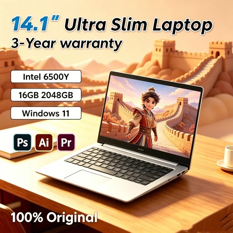 

Pacid 2026 Slim Carve Handheld 14.1 Inch Laptop Intel 6500Y RAM SSD Windows 11 Fingerprint Unlock Princely Group