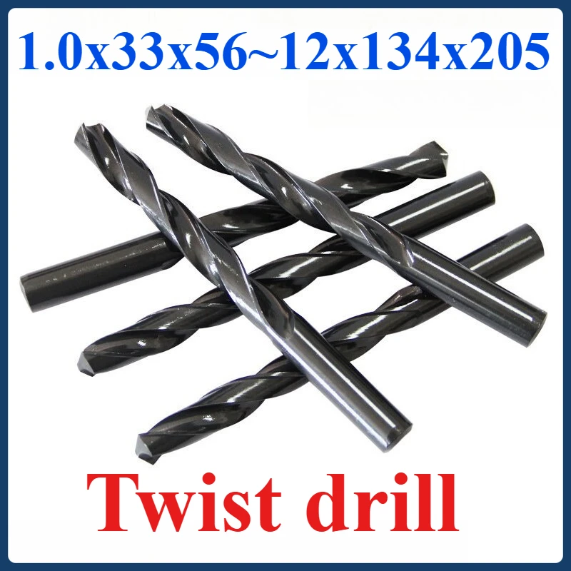 

High-speed steel Straight handle extended twist drill bit 1.0x33x56~12x134x205