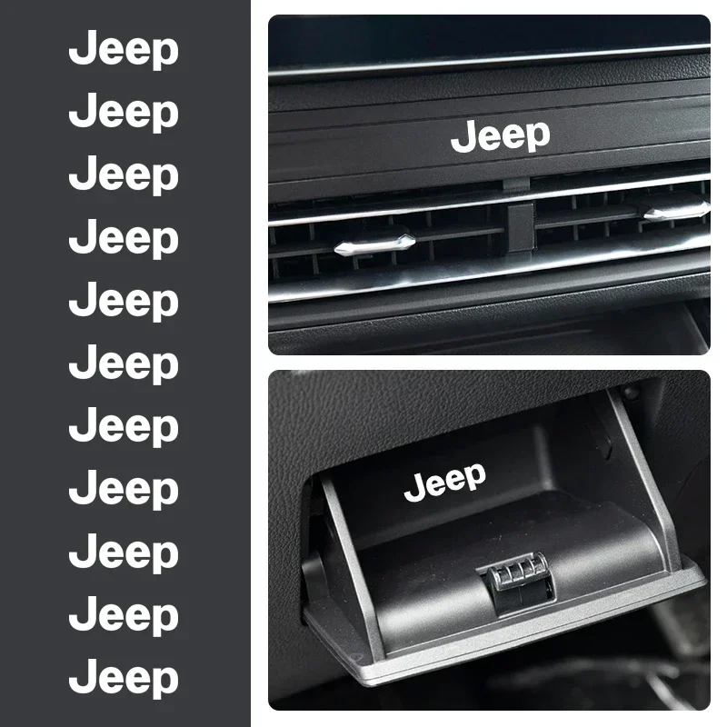 

1/2/5/10 шт. наклейки-эмблемы для стайлинга автомобиля, декоративные наклейки для интерьера для Jeep Renegade, Compass, Grand Cherokee, Wrangler JK, Patriot