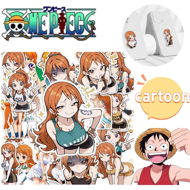 Nouveaux autocollants créatifs One Piece, dessin animé, haute valeur esthétique, élégants, personnalisés, autocollants décoratifs pour coque de téléphone portable