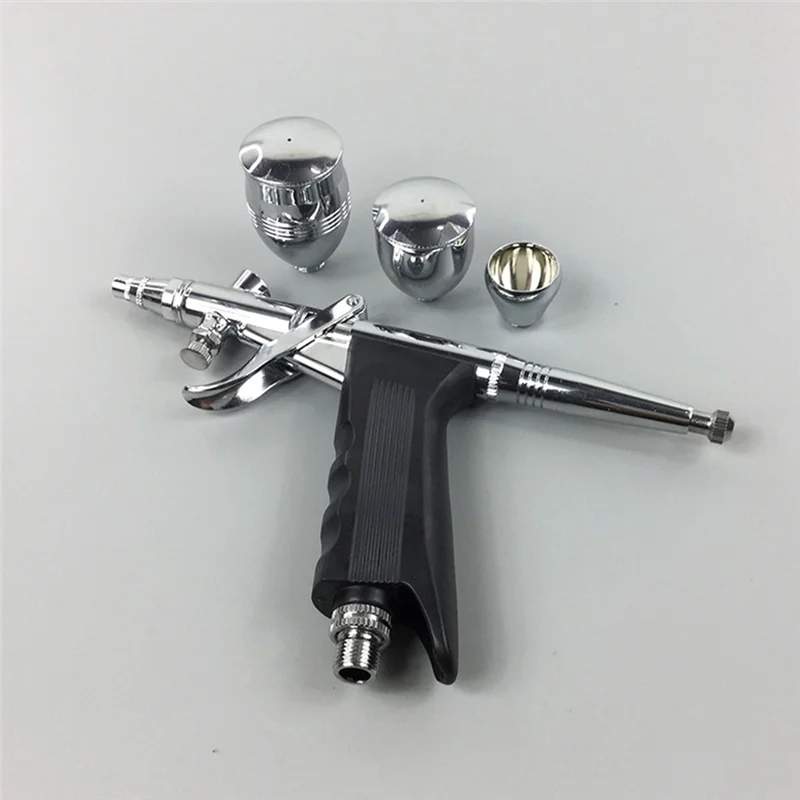 ABBP-Kit de aerógrafo con gatillo de doble acción, agujas de 0,3/0,5/0,8Mm, vasos de pintura de 2/5/13Cc, pistola de aerógrafo para tatuaje de pastel de uñas