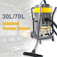 Stainless Steel Wet Dry Shop Vacuum, High-power Factory Workshop Vacuum Dust Decoration 30L/70L 3000W Industrial Vacuum Cleaner