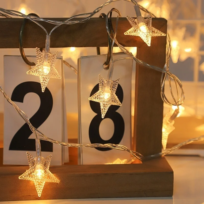 

Star Light String Twinkle Garlands Battery Powered 10 20 40 LED Christmas Lamp Holiday Party Wedding Decorative Fairy Lights