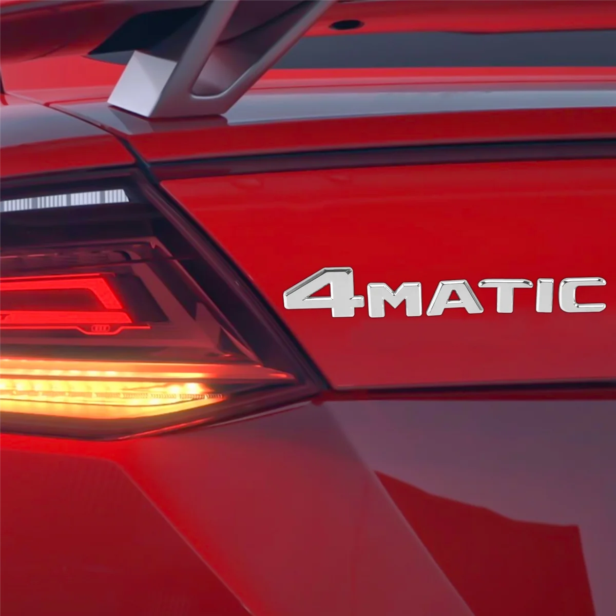 สติกเกอร์ติดเทปกาวติดประตูท้ายรถยนต์สีเงิน4MATIC