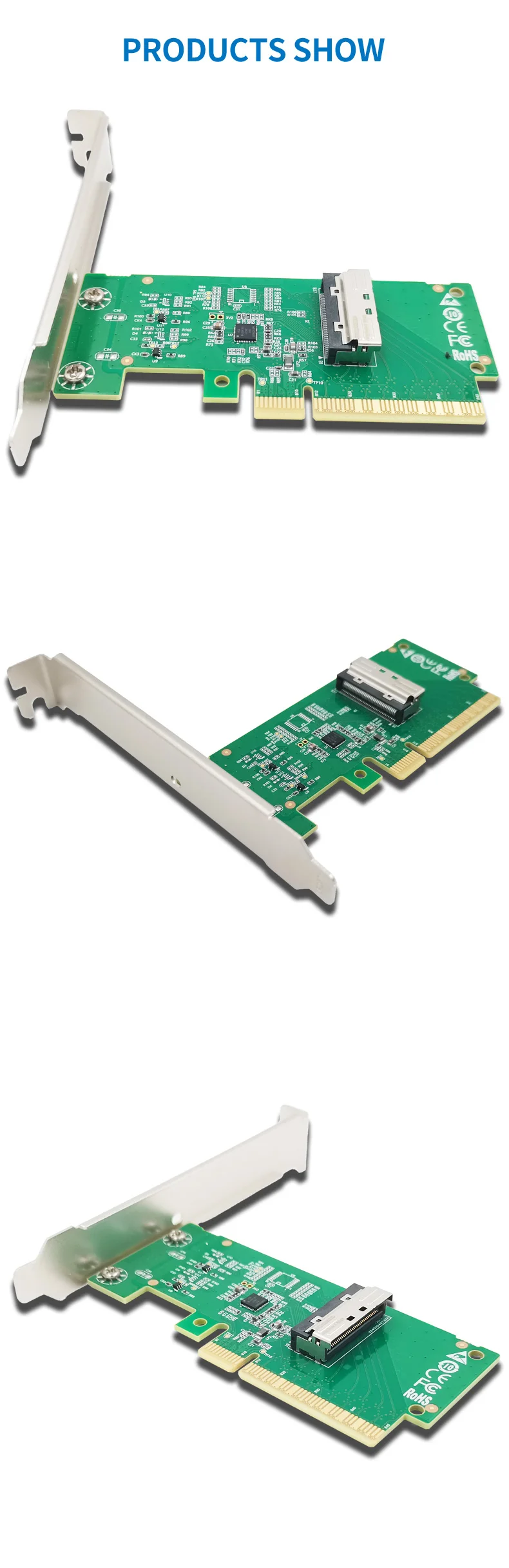 PCIe5.0 X8 zu MCIO 8i NVMe Adapter – Detail 6