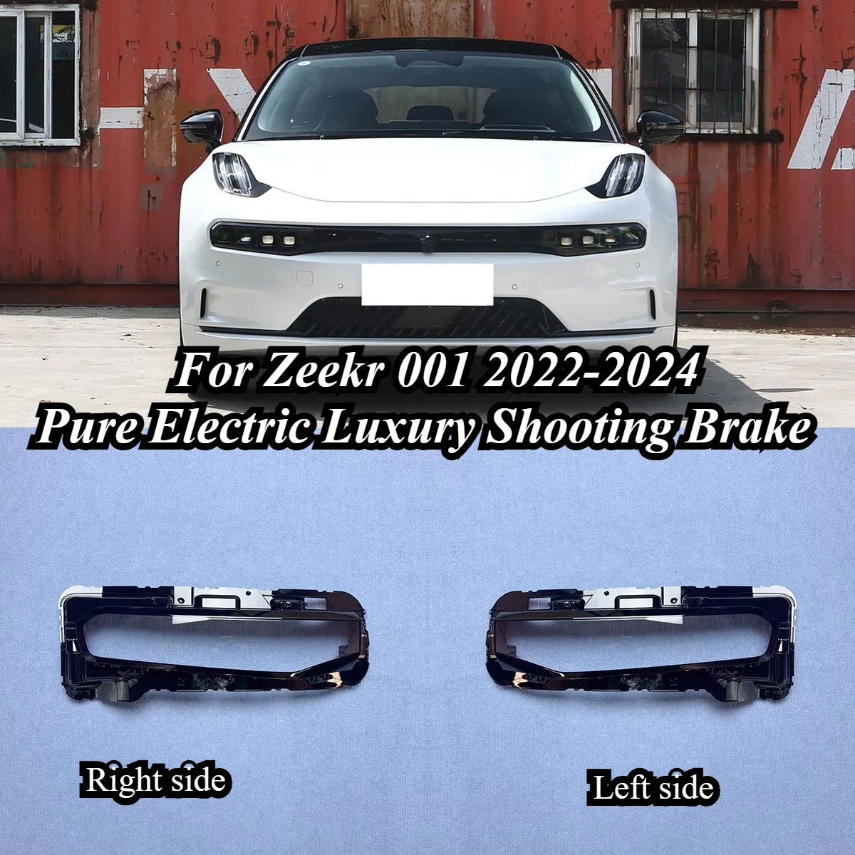 For 2021-2025 Zeekr 001 Pure Electric Luxury Shooting Brake Headlamp Plexiglass Lampshade Transparent Outer Shell Replacement