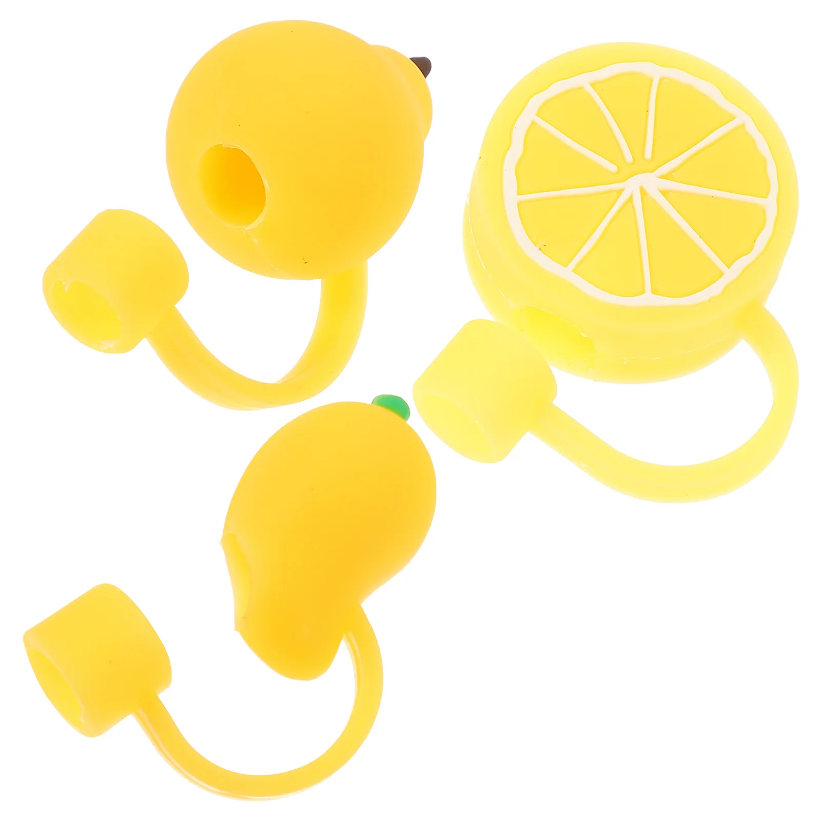 

3Pcs Reusable Silicone Straw Covers Fruit Shaped Soft Elastic Straw Tip Caps Protective Covers for Party Camping Home
