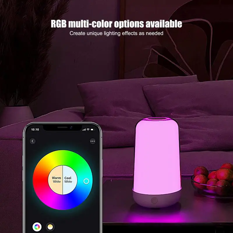 

Touch Bedside Lamp Rechargeable Nightstand Lamp With 7 Colors Reading Table Lamp For Eye Protection Room Desk Lamp For Bedroom