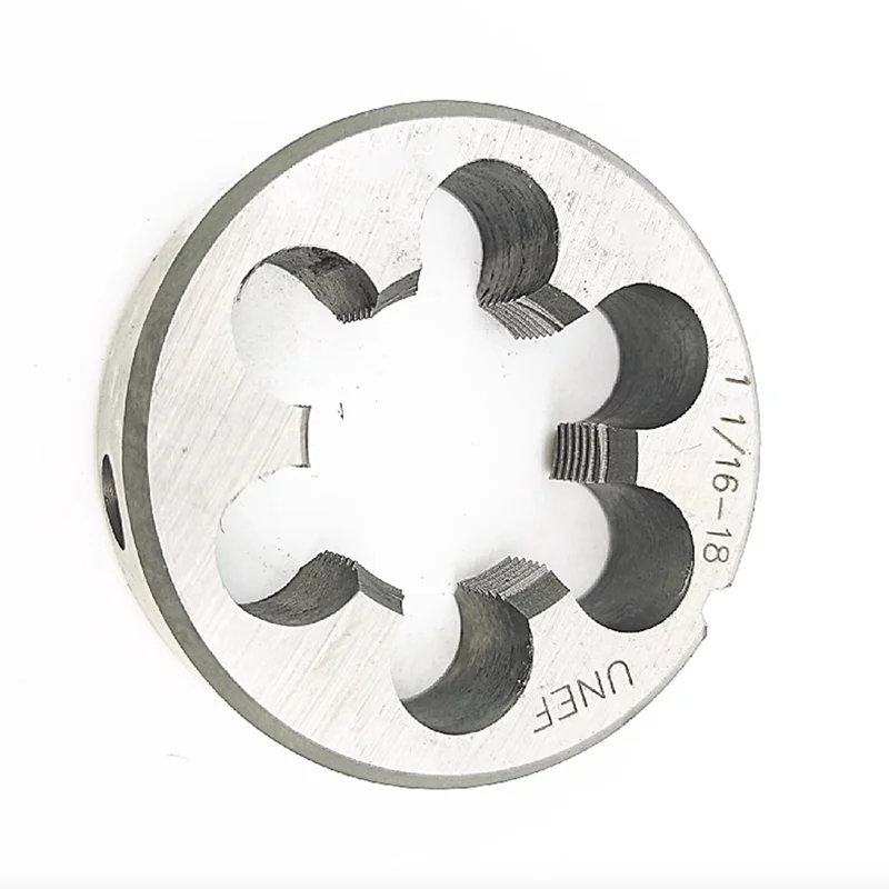 1PCS American Left Hand Non-adjustable Round Die  UNF UNS UNC 1/4 5/16 3/8 7/16 1/2 3/4 7/8 1\'\'-8 12 Screw Fine Threading  Dies