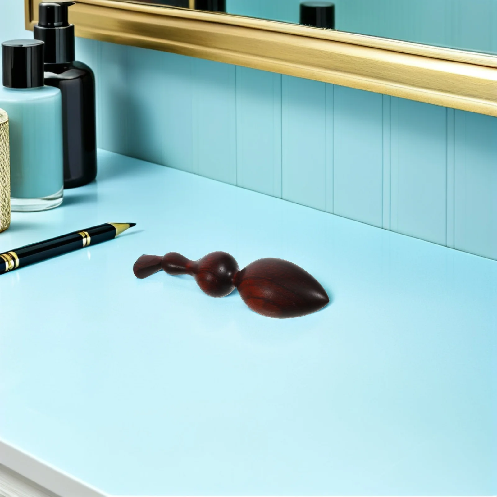 قطعتان من أدوات تدليك خشب الصندل الأرجواني - عصا كشط من الخشب الطبيعي لعلاج نقطة الزناد - جواشا محمولة باليد للوجه والجسم #2