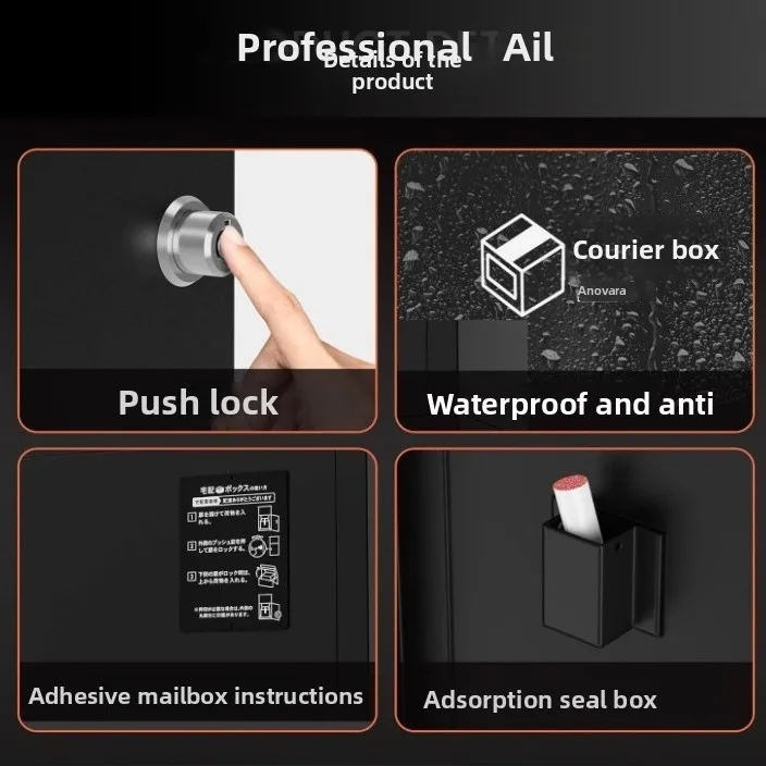 Outdoor Delivery Mailbox Household Anti-theft Package Box Large Space Express Locker Storage Cabinet Mechanical Password Lock