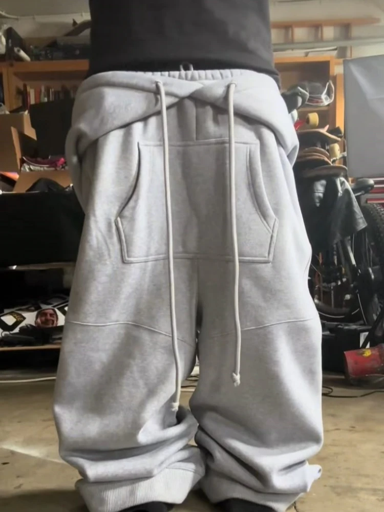 

American High Street Baggy Sweatpants Oversized Wide Leg Joggers Hip Hop Casual Pants