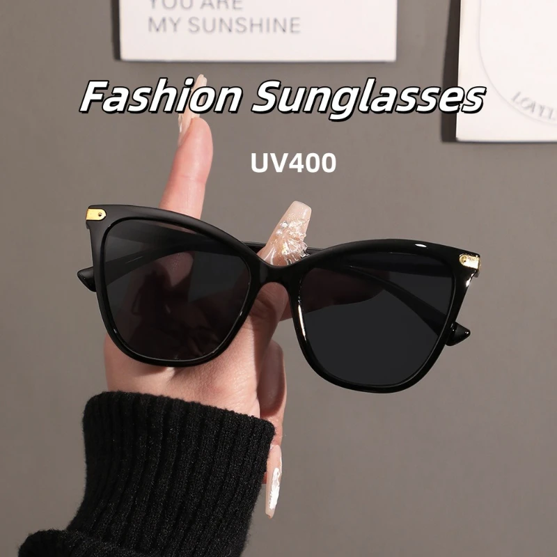 

Personalized Cat Eye Frame Sunglasses Classic UV Resistant Glasses Women's Fashion Street Photography Trend Versatile Eyewear