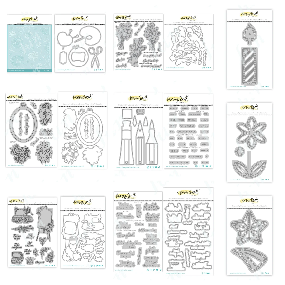 Metal Cutting Dies Stitches Candle Mold Crafty Friends Clear Stamps Decoration Embossing Template DIY Scrapbook Drawing Stencils