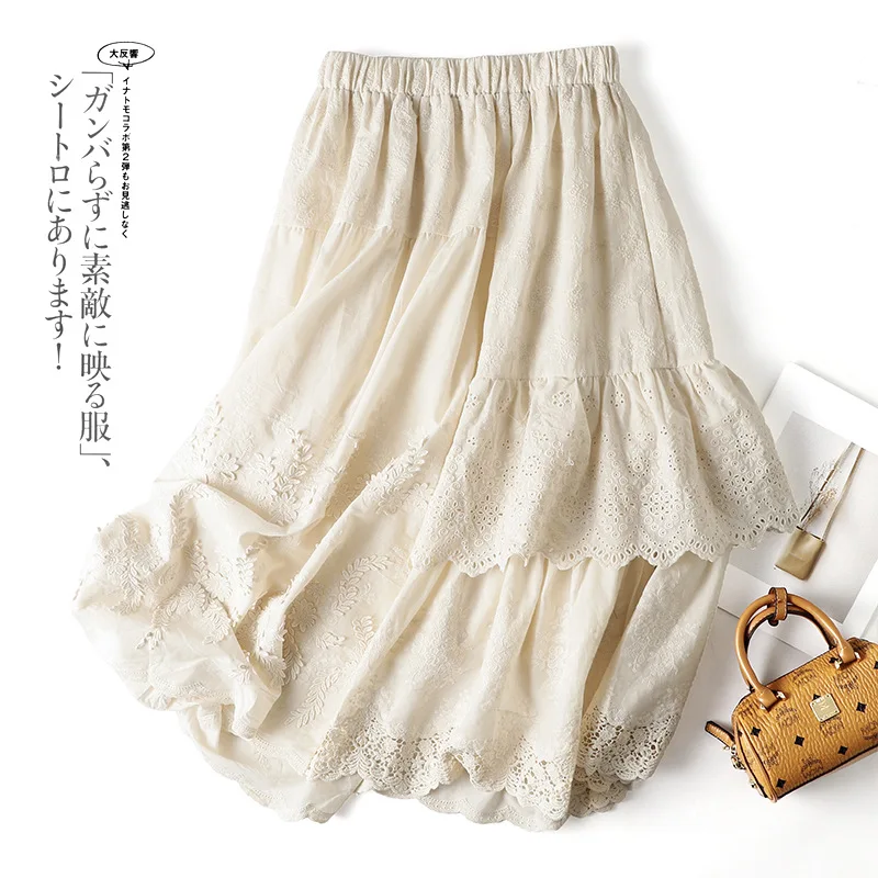 

New Fashion Women's High Waist Pleated Solid Color Half Length Elastic Skirt Promotions Lady