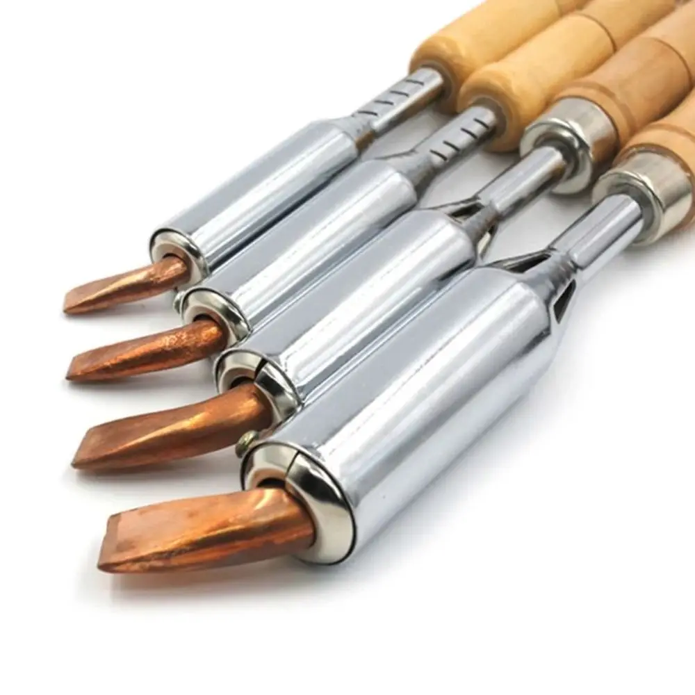 220V High Power Soldering Iron Station Tool Welding Wood Handle Electric Soldering Iron Chisel Tip Solder Welding