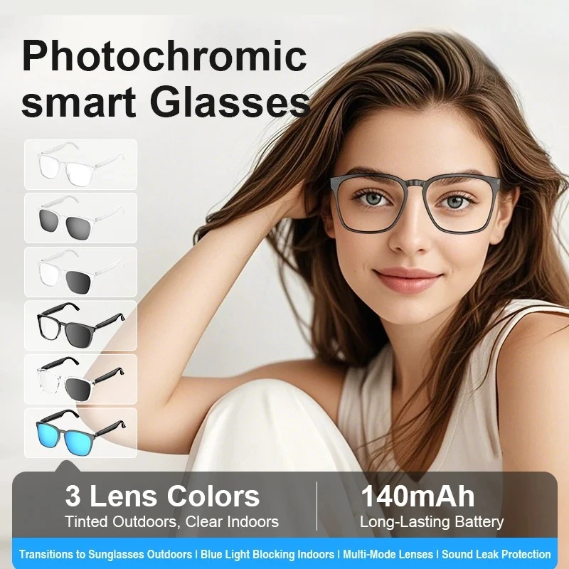 OnePlus Ai Smart Glasses Photochromic Translation Bluetooth Wireless Hands-free Calling Audio Multifunctional Driving Glasses