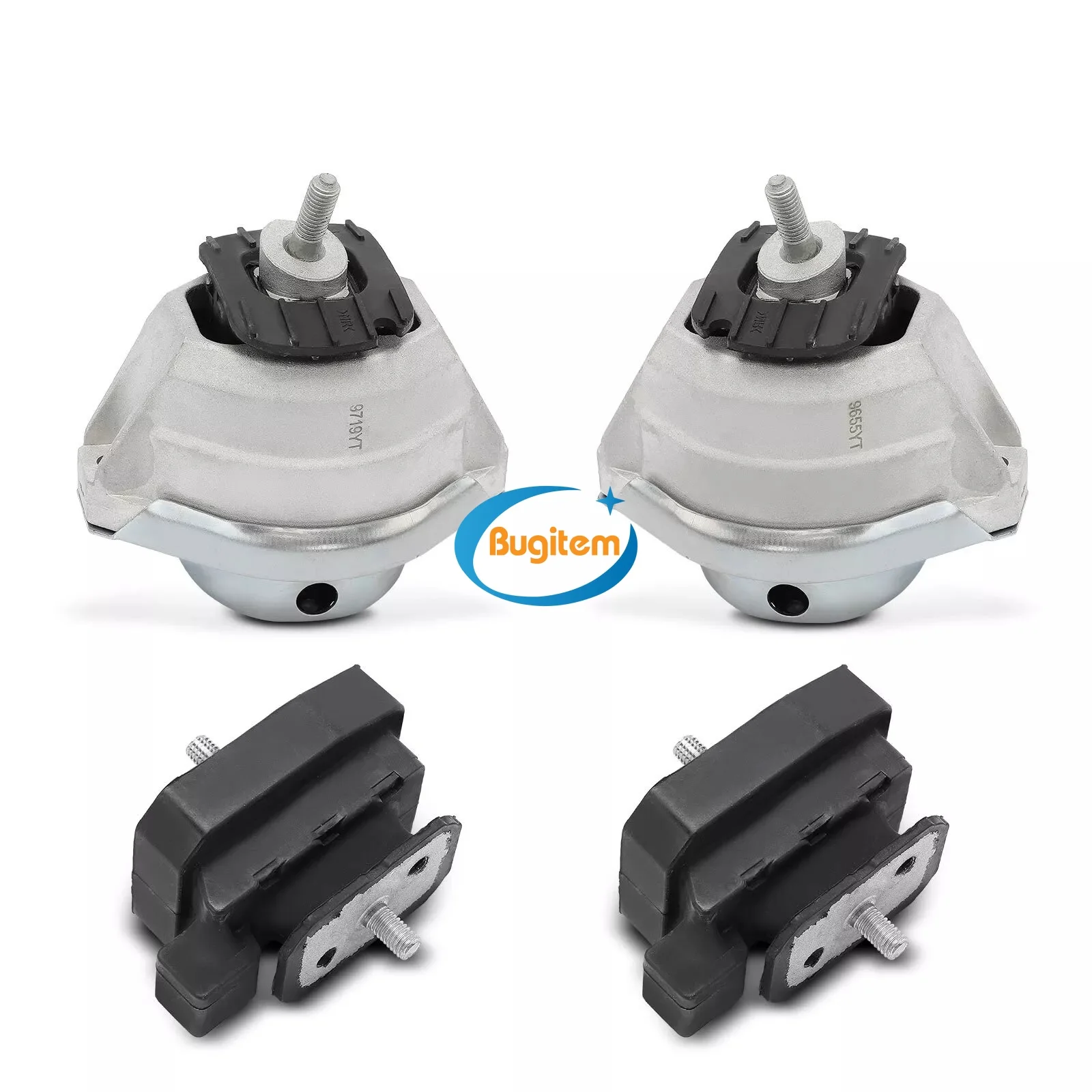 4PCS Engine Motor Mount and Transmission Mount Kit Compatible with BMW 525i 528i 530i 545i 645Ci 650i 2.5L 3.0L 4.4L 4.8L