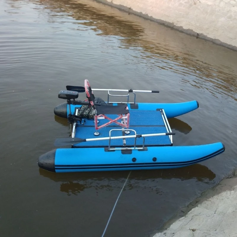 قارب كاتاماران الجديد لعام 2025/منصة صيد السمك/منصة صيد عائمة/قارب صغير/مممحاة صيد واحدة