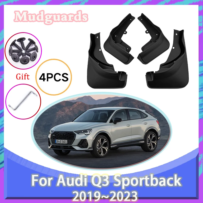 

Для Audi Q3 Sport Sportback F3 2019 ~ 2023 2022 Защита заднего колеса Брызговики Крышка Внешняя часть Автоаксессуары