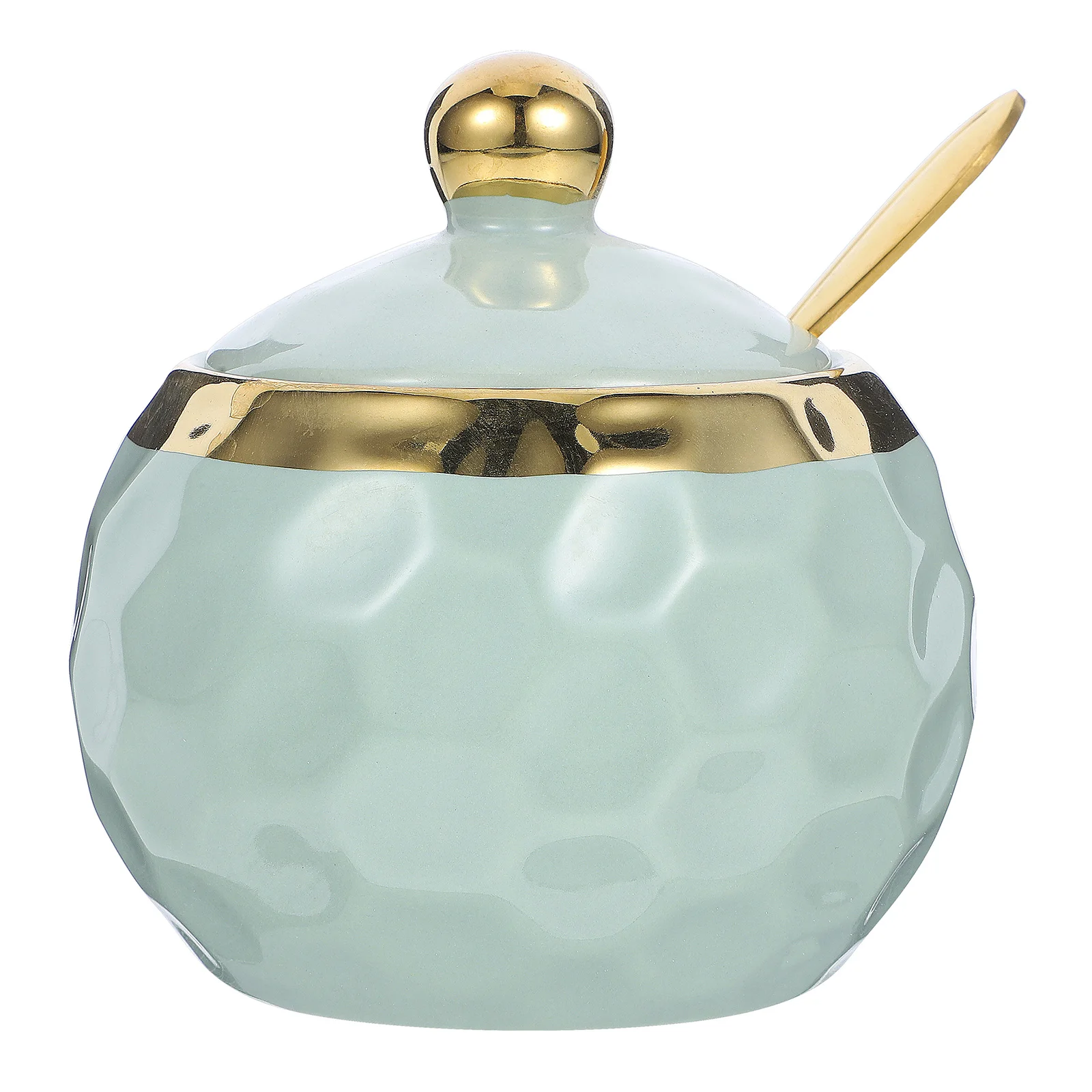 

Ceramic Seasoning Jar with Lid Salt Sugar Spice Container Kitchen Condiment Holder Storage Bowl for Candy Household Use