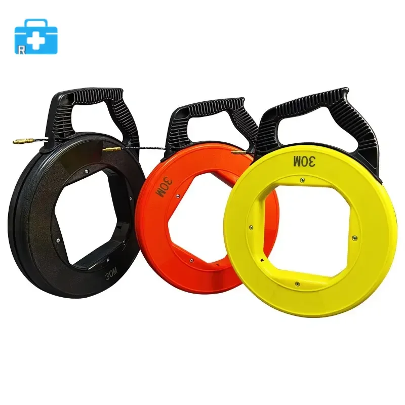 pack of 10，Drawing Machine 4mm 50m Electric Fish Strap 165ft Pet 3 Wire Twisted Guide Spring Optimized Shell and Handle Strap