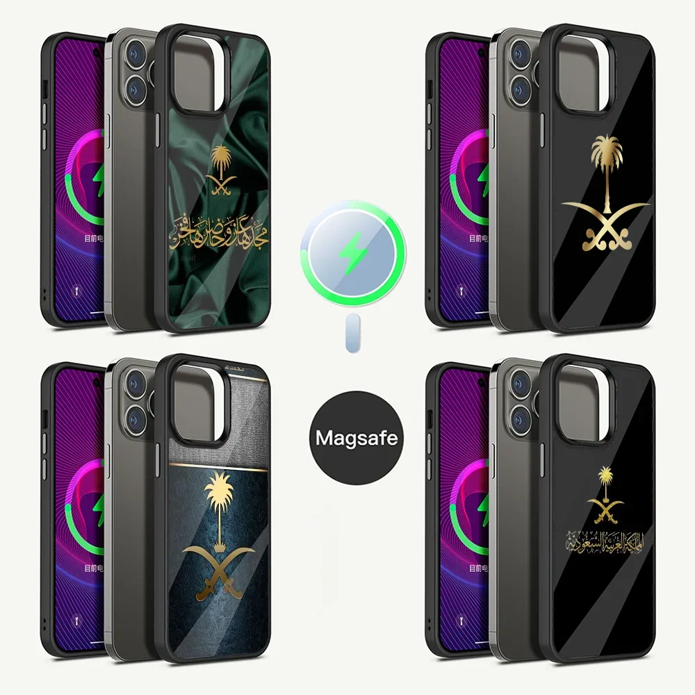 

Kingdom Of Saudi Arabia Flag Phone Case For iPhone 16,15,14,13,12,11,Plus,Pro,Max Mini Magsafe Magnetic Wireless Charging