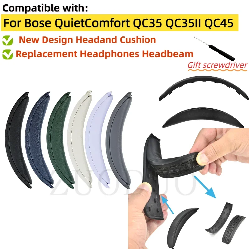 Removeable Headband For BOSE Quiet Comfort QC35 QC35II QC45 QC Headphones Replacement New Design Headand Cushion view 4