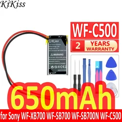 650mAh KiKiss Powerful Battery WFC500 (2 line) For Sony WF-XB700 WF-SB700 WF-SB700N WF-C500 Charging Case WH-CH510 Fits