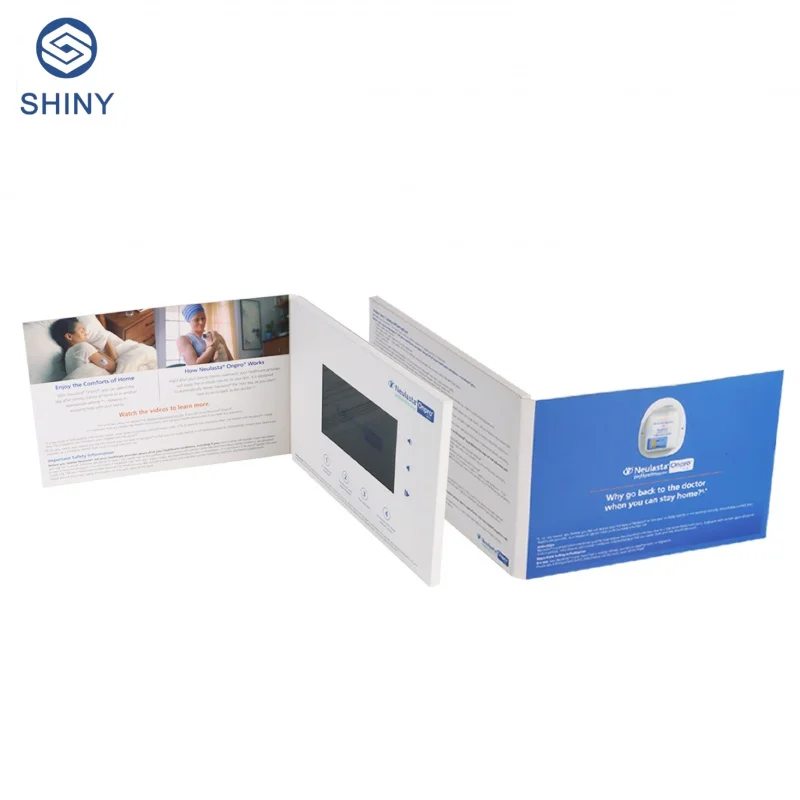 

Customized 7 inch size Design Digital 7 inch LCD screen video booklet invitation LCD video brochure greet