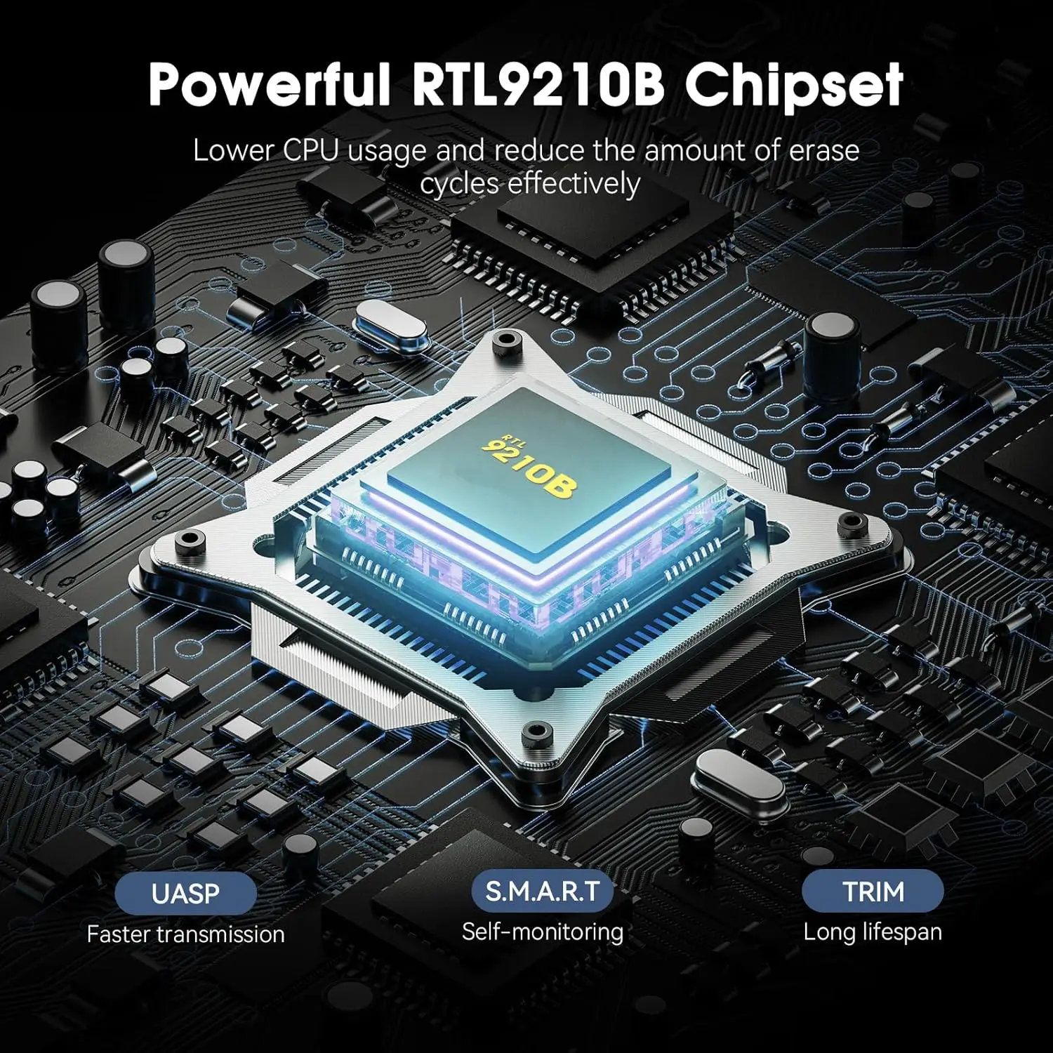 القرص الصلب SSD الخارجي NVME الضميمة 10G القراءة عبر الإنترنت سرعة الكتابة SSD لمحطة إرساء M.2 NVME SSD