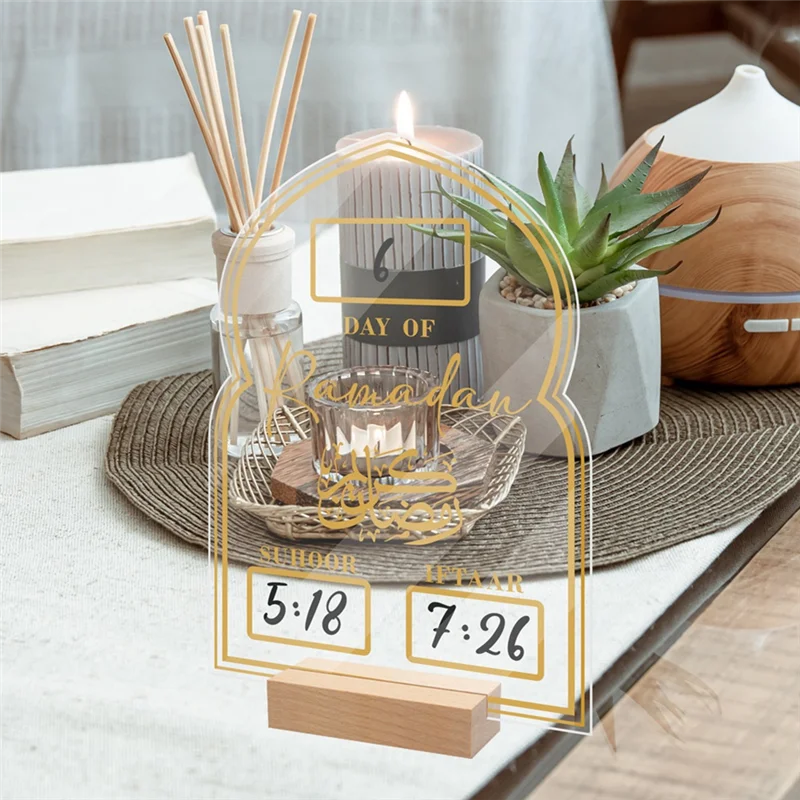 PTST Ramadan Calendar, Ramadan Advents Calendar, Days Of Ramadan Acrylic Countdown Calendars Countdown To Eid Decorations Durabl