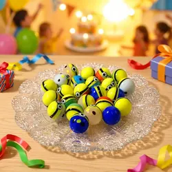 6 pezzi carino creativo raro vetro marmi palla gioco per bambini flipper regali natale capodanno ornamento giardino decorazioni per esterni accessori 16mm