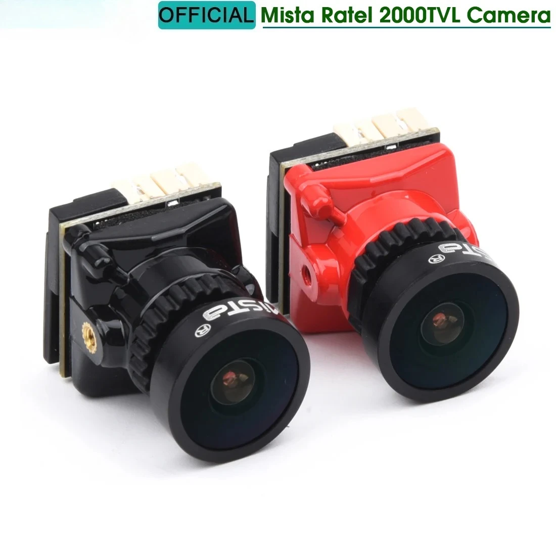 Mista Ratel 2000TVL FPV Mini cámara 1/1,8 pulgadas Starlight HDR lente de 2,1mm 4:3 y 16:9 NTSC y PAL conmutable para Dron RC FPV