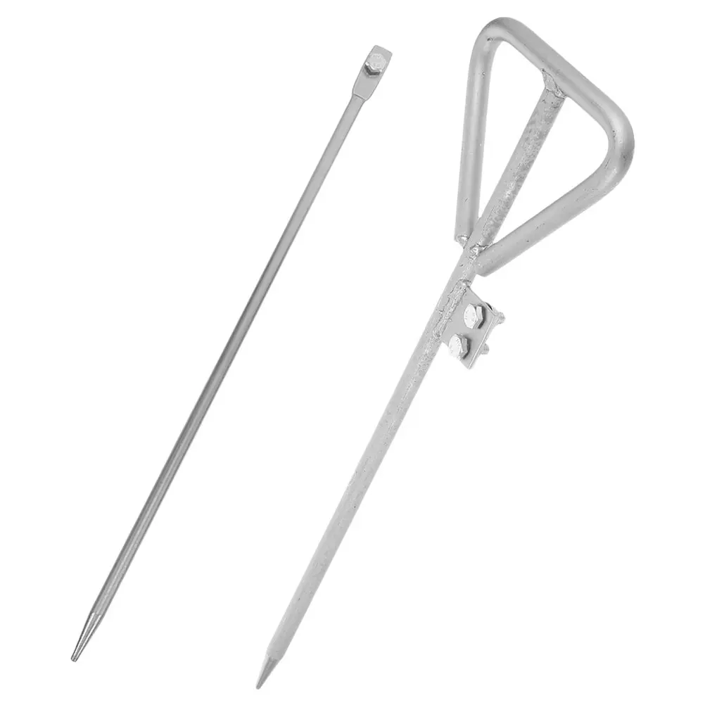 2pcs Galvanized Grounding Rod Heavy Duty Outdoor Electrical System For Electric Fence Antenna Generator Earthing Iron Post