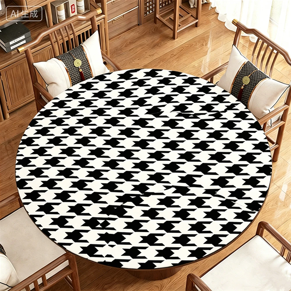 

Waterproof Thicken Round Mahjong Table Mat Sound-Absorbing Poker Table Top Mat Wear-Resistant Texas Hold'em Poker Mat for Party