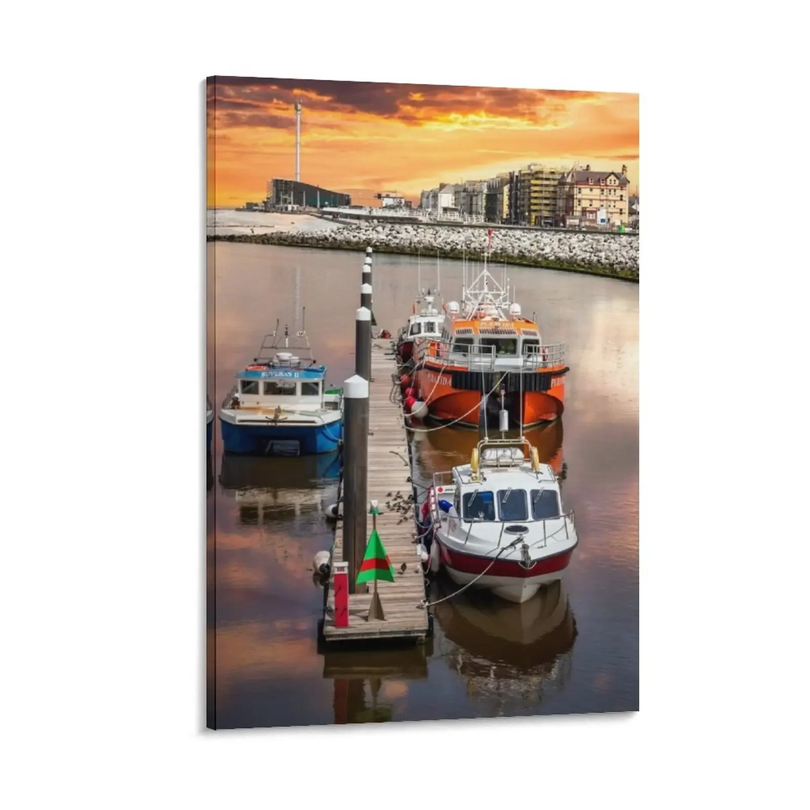

Rhyl Harbour Wales Canvas Painting house decoration aesthetic room decor