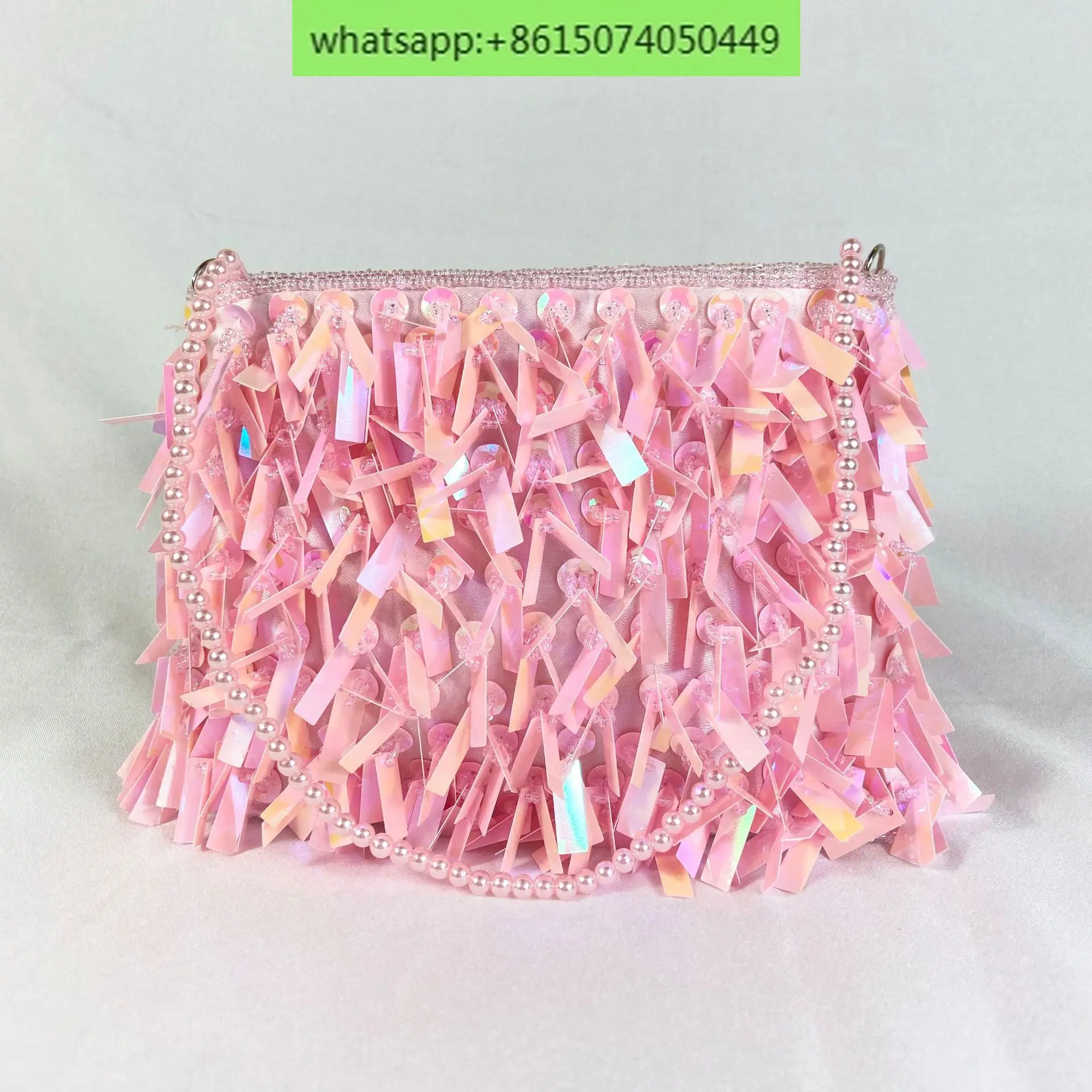 Pearl Embroidery Banquet Bag Xiaoqing New Sequins Handheld Banquet  Party Dress Bag Clutch Purse