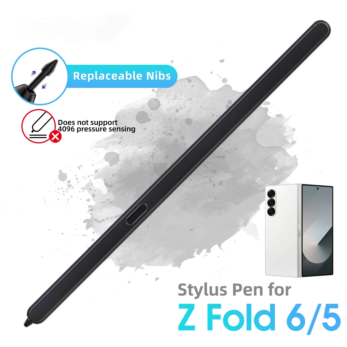 

Складной стилус для экрана Samsung Galaxy Z Fold 6/5, сменный наконечник для ручки, ручка для рукописного ввода Fold 6, тонкая ручка S