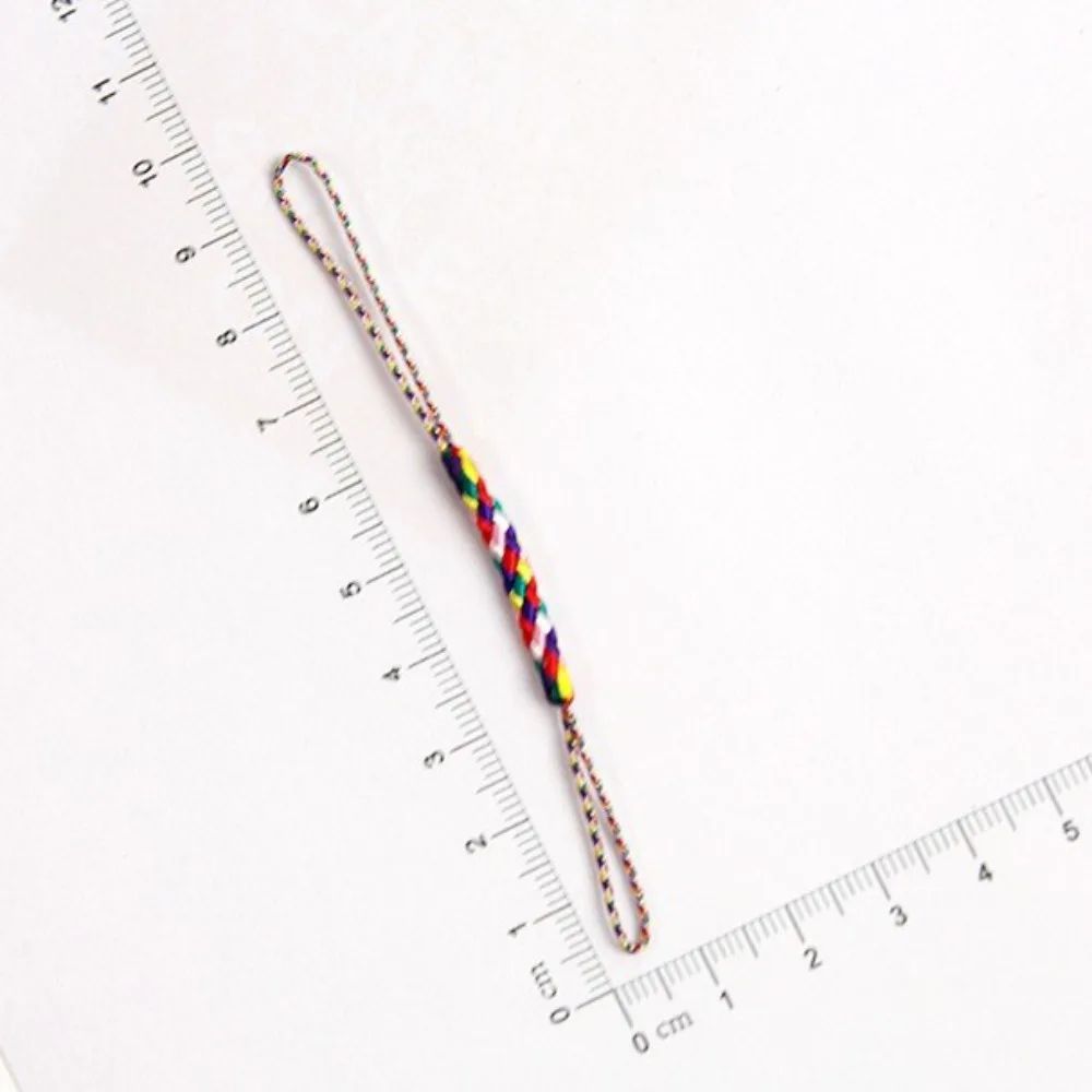 Hand Knitted Diy Phone Rope Double Ended Braided Phone Strap Key Lanyard Solid Color Phone Lanyards Phone Accessories