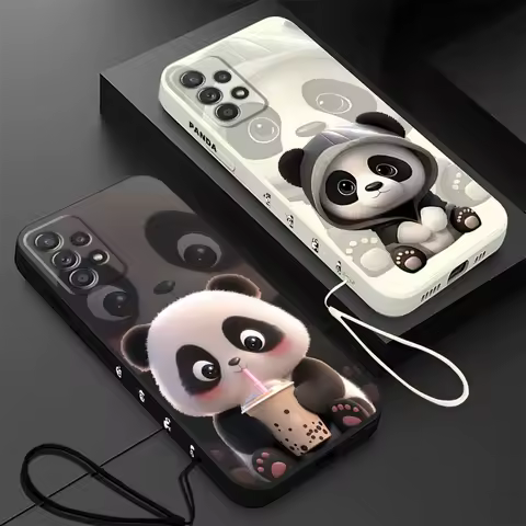 Cute Panda Case for Samsung Galaxy A53 A54 A33 A12 A52 A32 A22 A15 A14 A11 A13 A23 A34 A25 A24 A42 A21s Silicone Cover